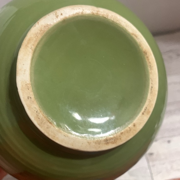 Retro Modern Coffee / Tea pot Olive / Avocado Green w/ white lid - Picture 8 of 9